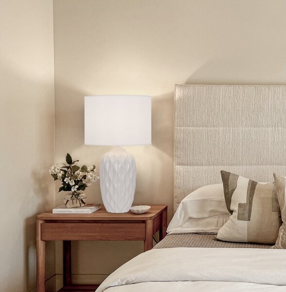 Stolní lampa PINEAPLE 1xE27/40W/230V bílá