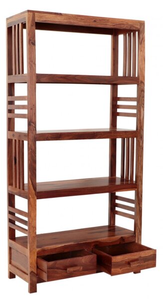 Knihovna Kali s volnými zády 90x180x35 z indického masivu palisandr