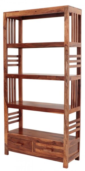 Knihovna Kali s volnými zády 90x180x35 z indického masivu palisandr