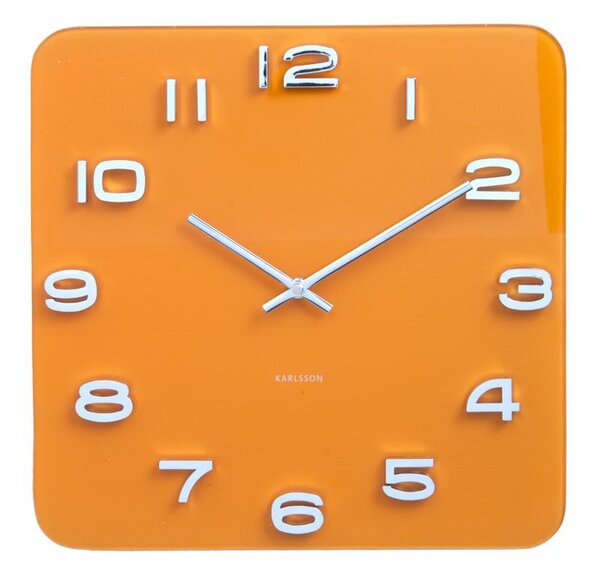 Nástěnné hodiny Vintage 35 cm žluté Karlsson * (Barva - žlutá)