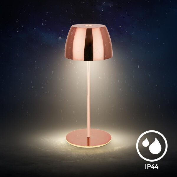Briloner - LED Stm nab dot ven stol lampa MINI LED/2,5W/5V IP44 1800 mAh měděná