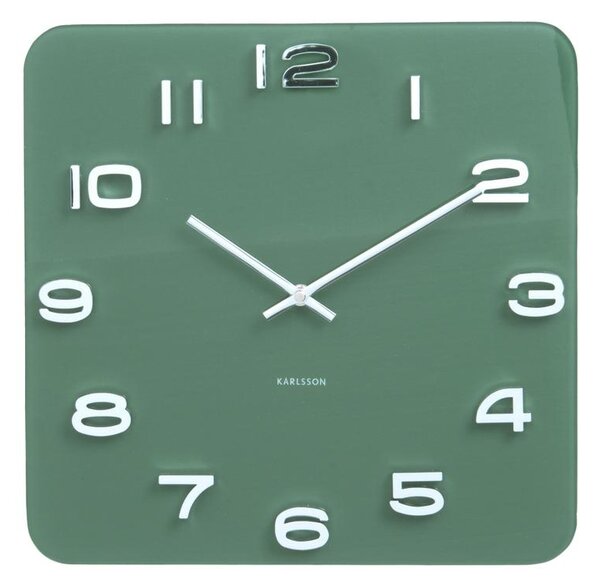 Nástěnné hodiny Vintage 35 cm zelené Karlsson * (Barva - zelená)