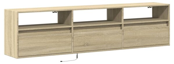 Nástěnná TV skříňka s LED dub sonoma 180 x 31 x 45 cm 3307942