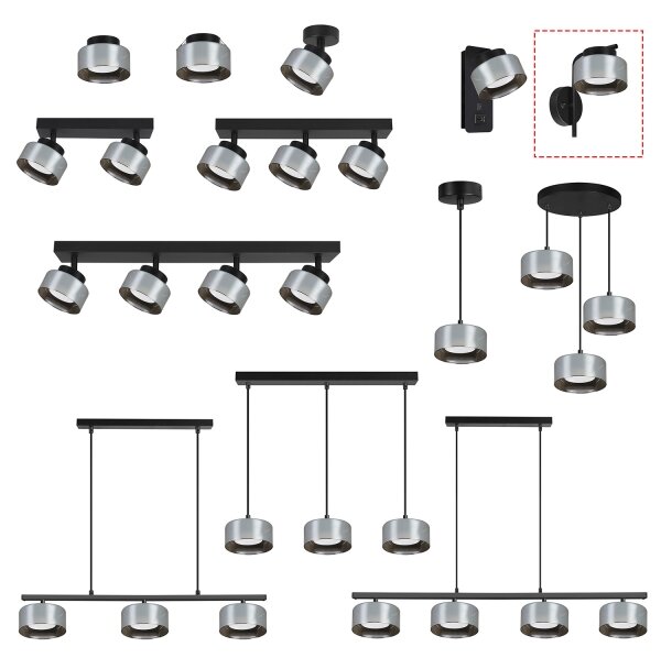 BRILAGI -LED RGB Stm. nást. lampa AURA LUX 1xGX53/14W/230V Wi-Fi Tuya černá/kouř