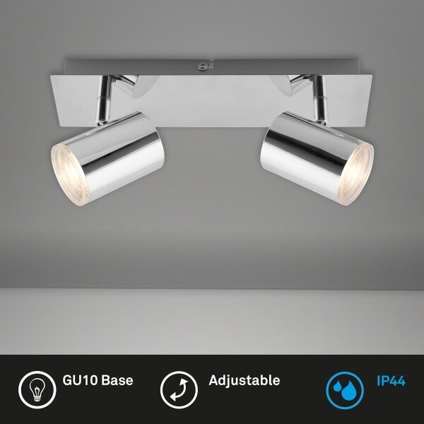 Briloner 2731-028 - Koupelnové bodové svítidlo BANYO 2xGU10/5W/230V lesklý chrom