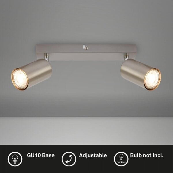 Briloner 2172-022 - Bodové svítidlo SPOT 2xGU10/9W/230V matný chrom