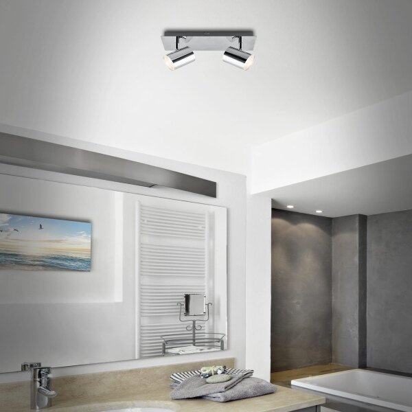 Briloner 2731-028 - Koupelnové bodové svítidlo BANYO 2xGU10/5W/230V lesklý chrom