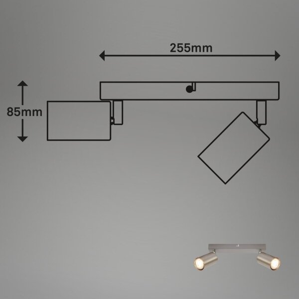 Briloner 2172-022 - Bodové svítidlo SPOT 2xGU10/9W/230V matný chrom