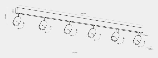LED RGBW Stmívatelné bodové svítidlo TOP 6xGU10/6,5W/230V 2700-6500K zlatá/černá