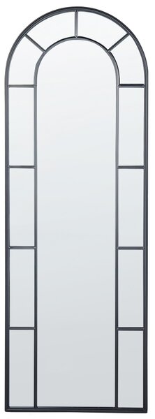 Kovové nástěnné zrcadlo 60 x 170 cm černé CROSSES