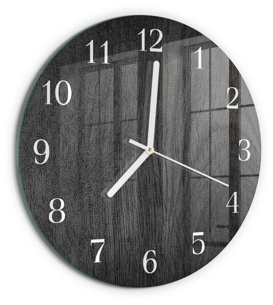 Skleněné hodiny na stěnu Dřevo zsob-fi30-00060218
