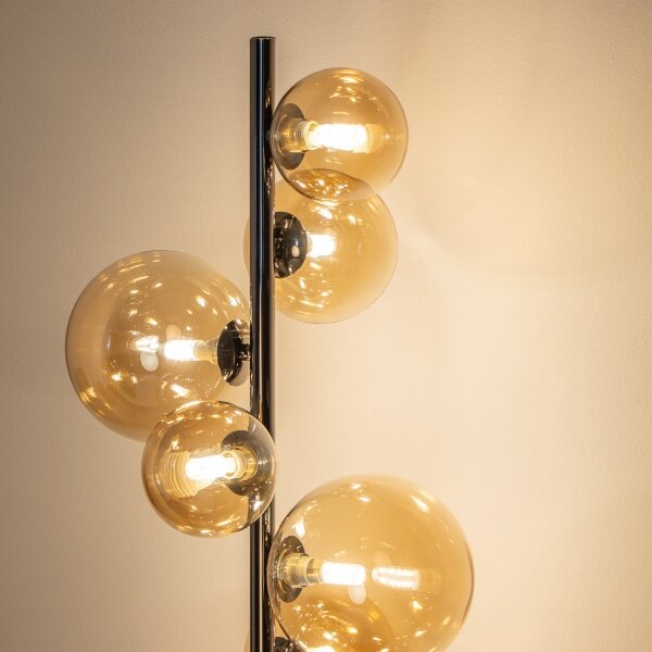 Brilagi - LED Stojací lampa MILLA 7xG9/3W/230V černý chrom/zlatá