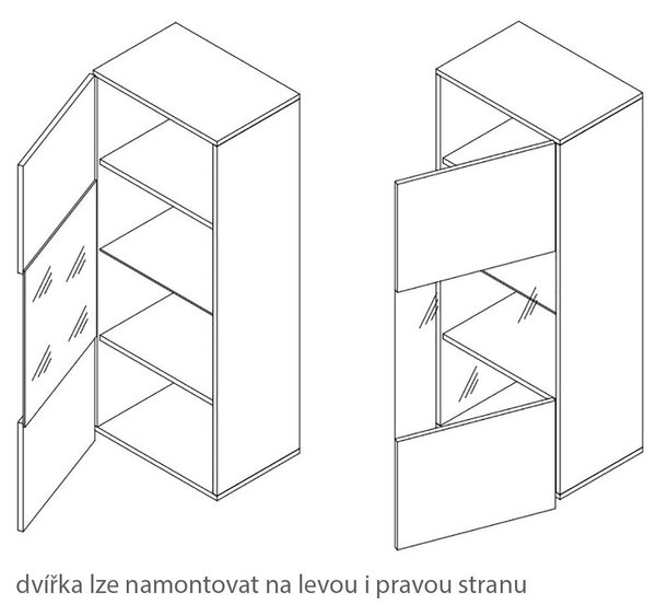 Obývací stěna CALABRINI b | 220 cm | 4 díly N | bílá lesk