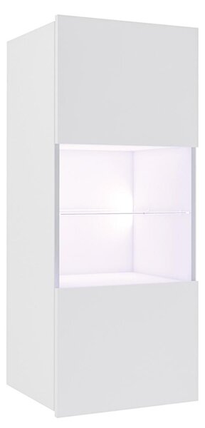 Obývací stěna CALABRINI b | 220 cm | 4 díly N | bílá lesk