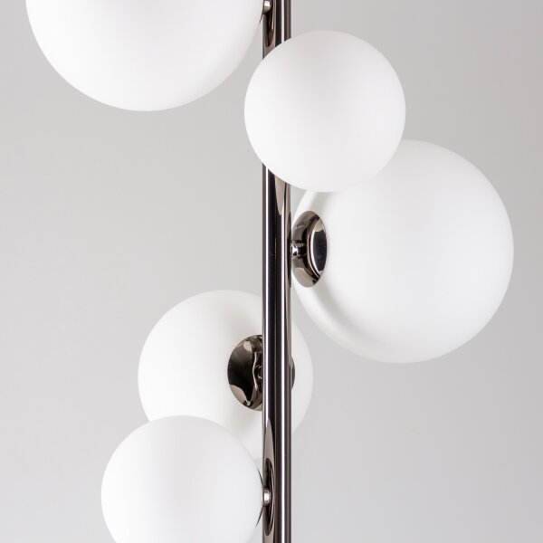 Brilagi - LED Stojací lampa MILLA 7xG9/3W/230V černý chrom/bílá
