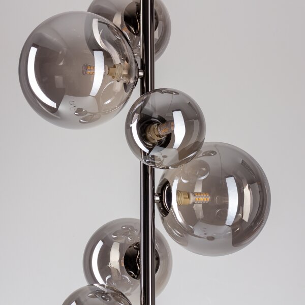 Brilagi - LED Stojací lampa MILLA 7xG9/3W/230V černý chrom/kouřová