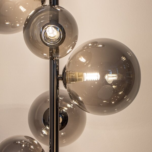 Brilagi - LED Stojací lampa MILLA 7xG9/3W/230V černý chrom/kouřová