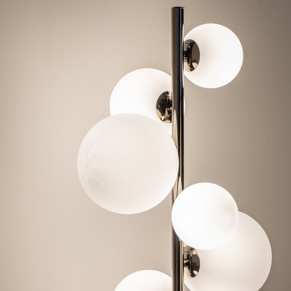 Brilagi - LED Stojací lampa MILLA 7xG9/3W/230V černý chrom/bílá