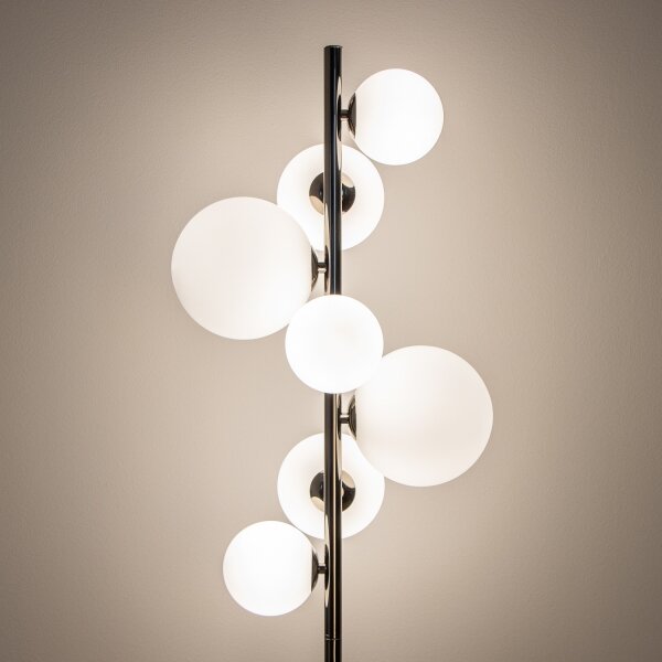 Brilagi - LED Stojací lampa MILLA 7xG9/3W/230V černý chrom/bílá