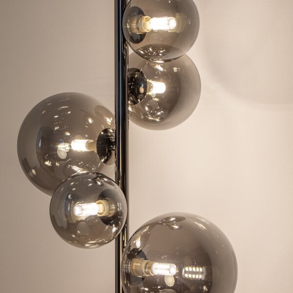 Brilagi - LED Stojací lampa MILLA 7xG9/3W/230V černý chrom/kouřová