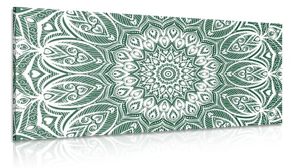 Obraz Mandala harmonie na zeleném pozadí