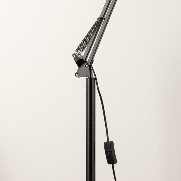 Brilagi - Flexibilní stojací lampa TASKER 1xE27/60W/230V 184 cm černá