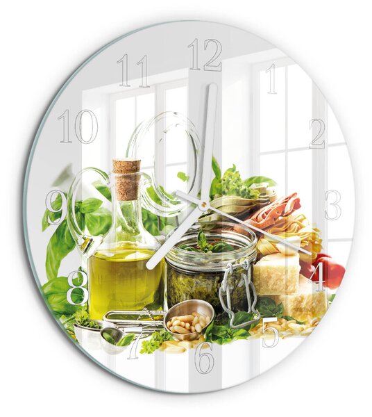 Skleněné hodiny na stěnu Těstoviny s olejem zsob-fi30-00085254