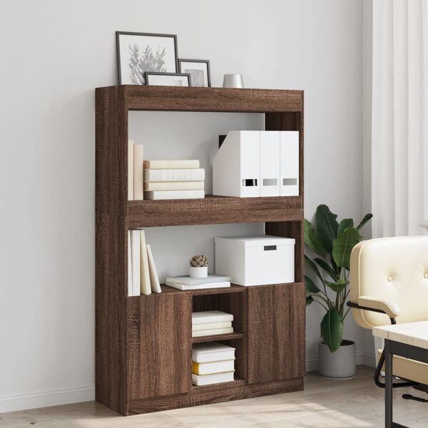 Skříň highboard hnědý dub 92 x 33 x 140 cm kompozitní dřevo 3309615