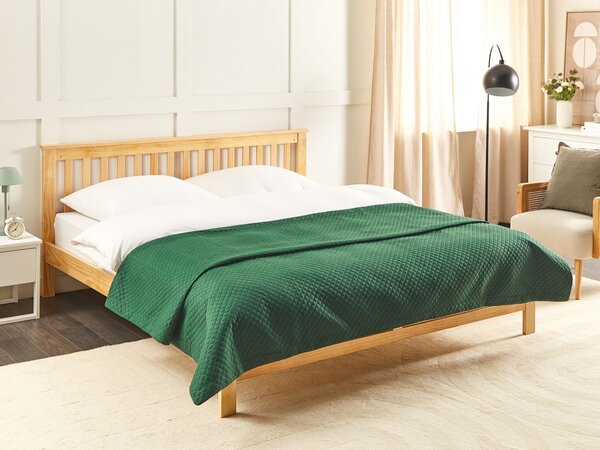 Přikrývka na postel NAPE 200 x 220 cm Tmavě zelená