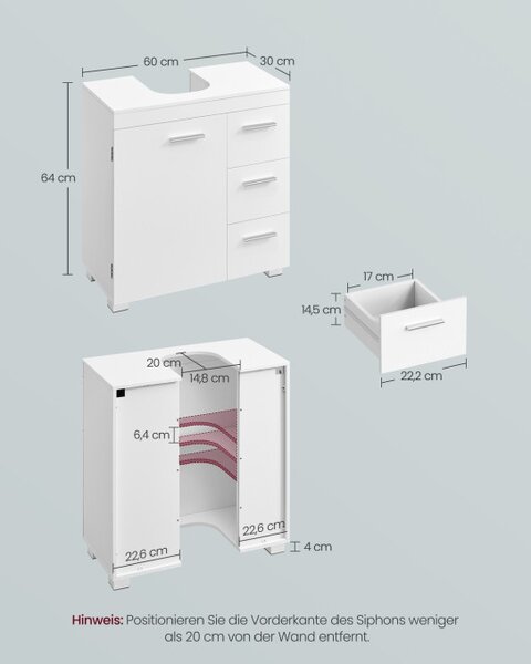 Skříňka pod umyvadlo BBK513WB01