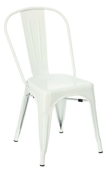 Židle Paris inspirovaná Tolix bílá