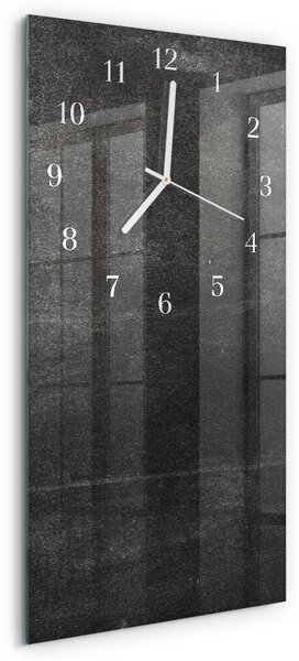 Skleněné hodiny vertikální Grafit zsppb-30x60-00081648