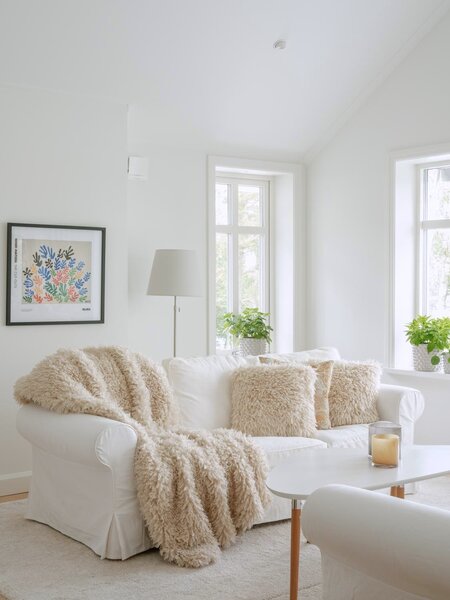 Skinnwille Home Collection Pléd Wooly Beige, béžová umělá kožešina, 120x180 cm