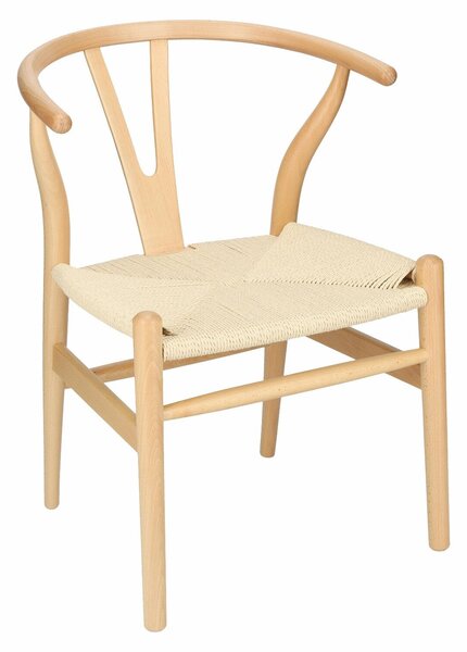 ArtD Jídelní židle Wicker Color inspirovaná Wishbone Barva: Přírodní dřevo