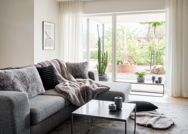Skinnwille Home Collection Pléd Stily Grey, 140x220 cm, umělá kožešina šedá