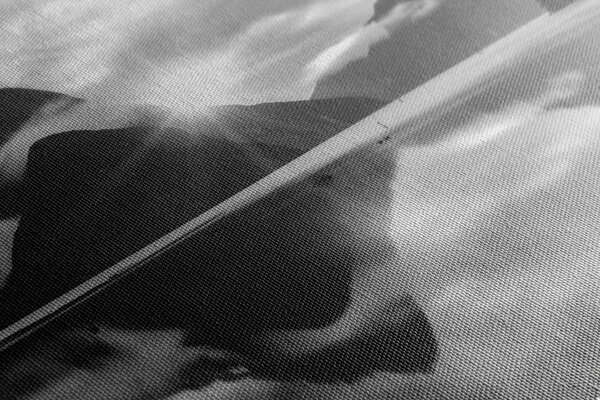 Obraz Milford Sound při východu slunce v černobílém provedení