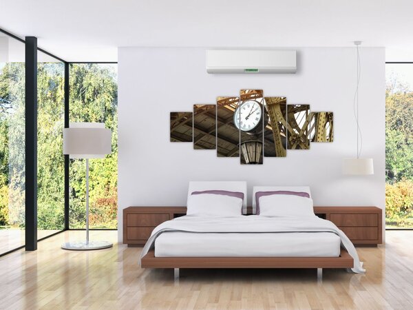 Obraz - Nádražní hodiny (210x100 cm)