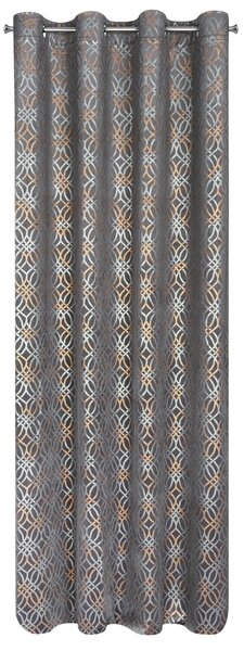 ZATEMŇOVACÍ ZÁVĚS NA KROUŽCÍCH ARETA 140X250 CM VZOROVANÁ