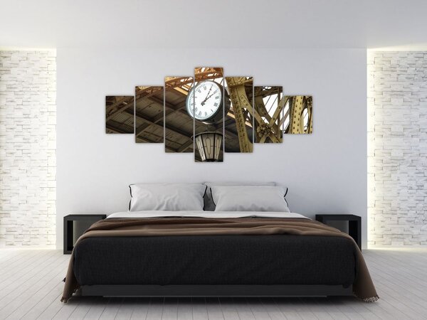 Obraz - Nádražní hodiny (210x100 cm)