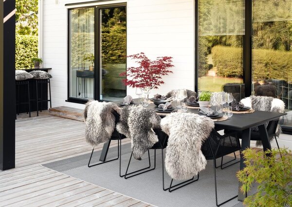 Skinnwille Home Collection Tibetská kožešina Natural Grey, přírodní, 95x55 cm