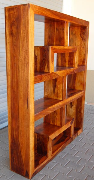 Knihovna Tara 140x180x35 z indického masivu palisandr
