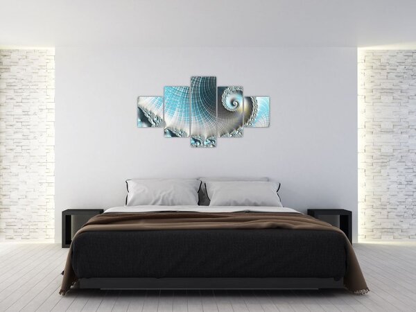 Obraz texturované spirály (125x70 cm)