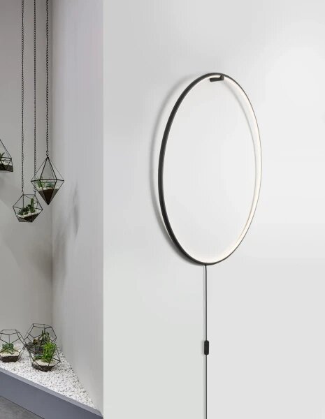 LED nástěnné svítidlo Ring 28W 79 zlaté – Černá