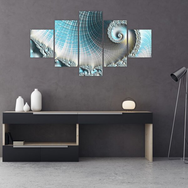 Obraz texturované spirály (125x70 cm)