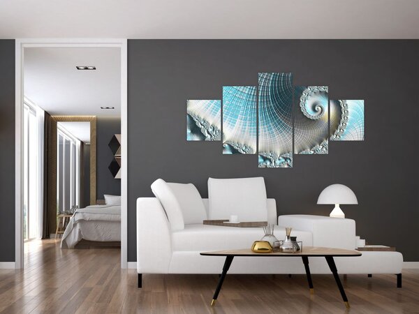 Obraz texturované spirály (125x70 cm)