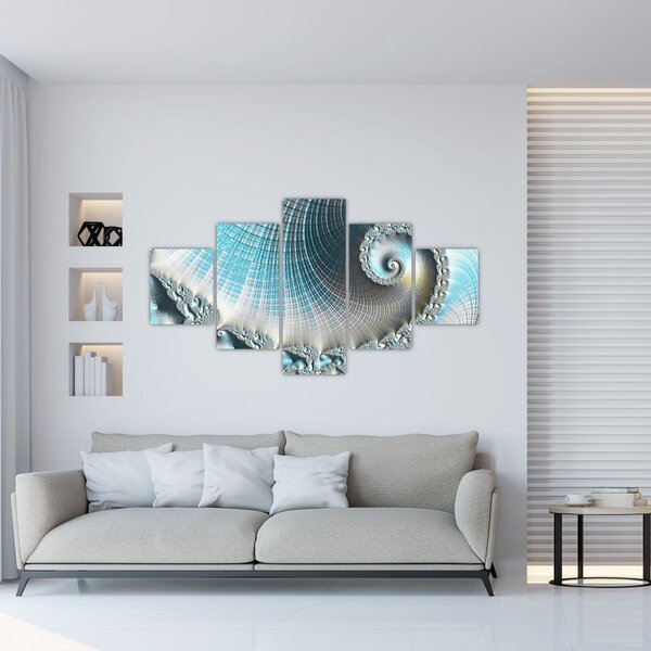 Obraz texturované spirály (125x70 cm)
