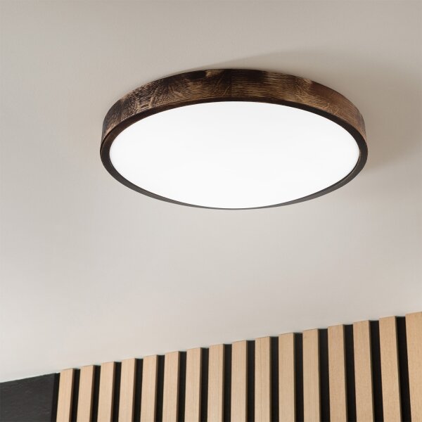 Brilagi - LED Stropní svítidlo CARVALHO SLIM SMOKEY LED/36W/230V dub pr. 47,5 cm