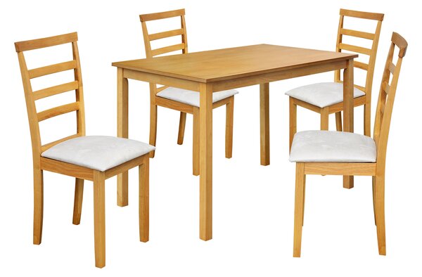 Idea nábytek Stůl + 4 židle LIVORNO lak javor