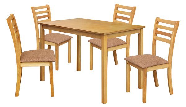 Idea nábytek Stůl + 4 židle BARCELONA lak javor