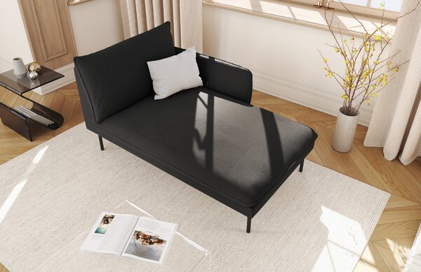 -25 % Dny MOMENTI– Cosmopolitan Design Černá bouclé lenoška Vienna 170 cm, pravá
